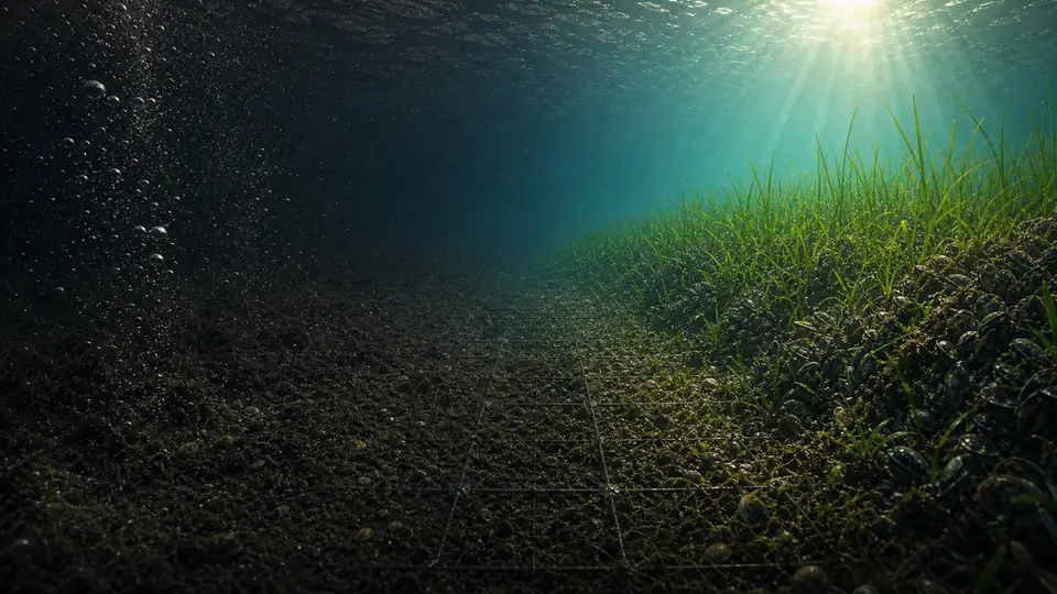 Redoxa bioelectrical grid transforming oxygen-starved sediment into a living marine habitat